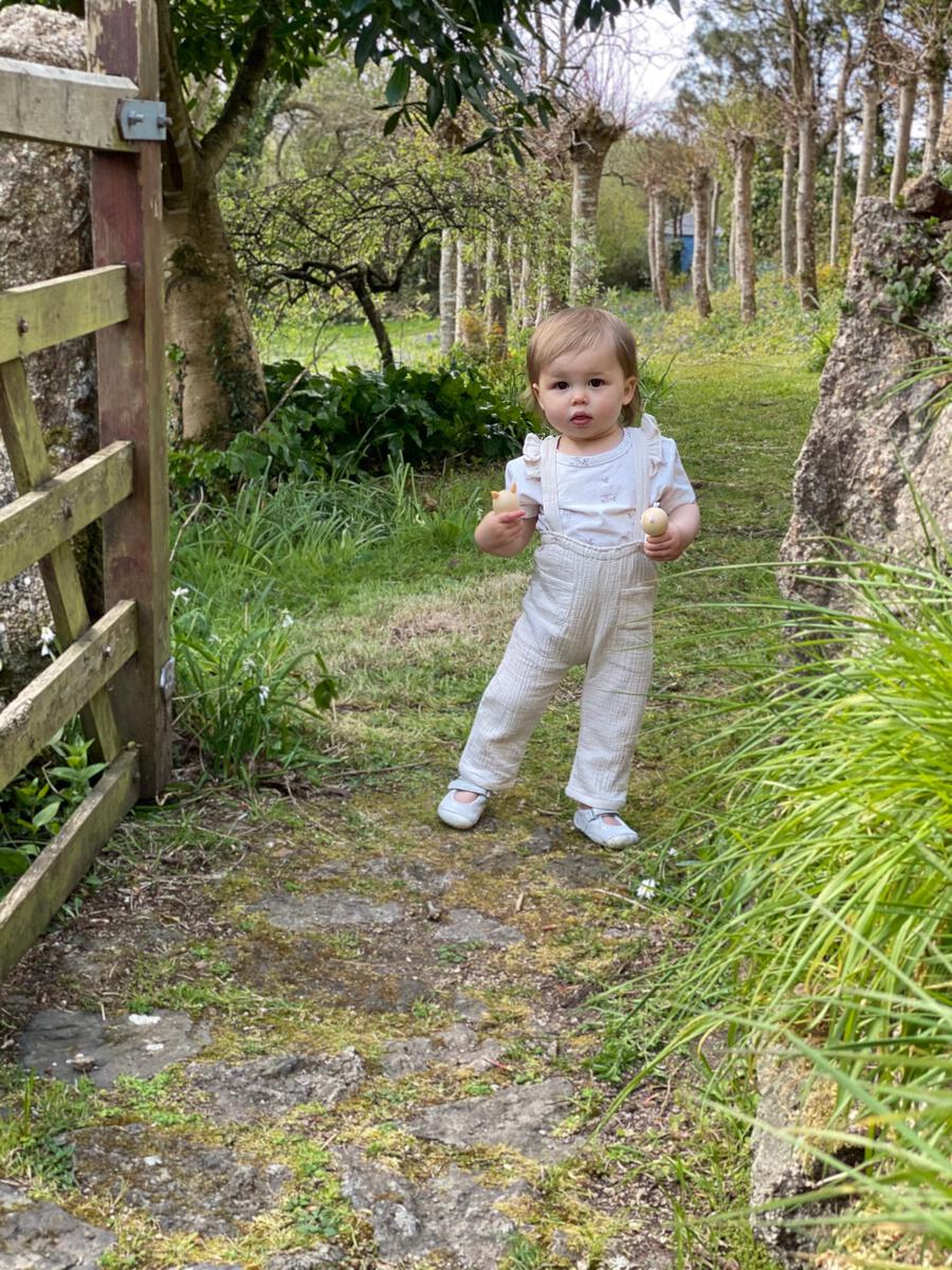 IA GAUZE OVERALLS Cream