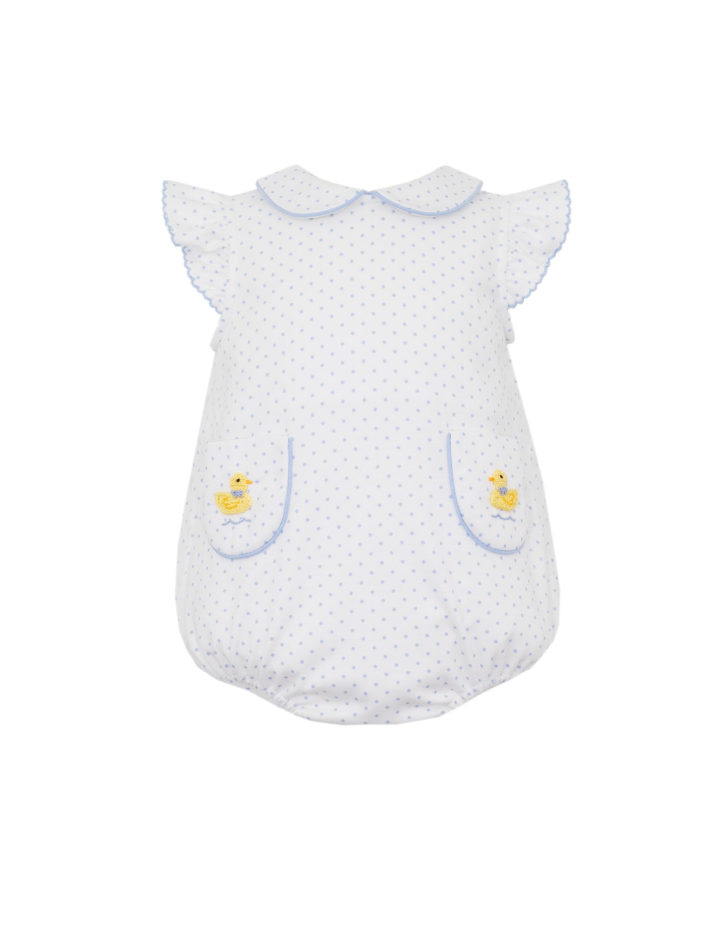 DUCKS GIRL´S - Lt.blue & White polka dot girl's bubble