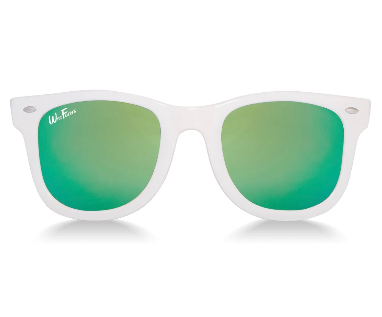 White with Sea Green Wee Farers