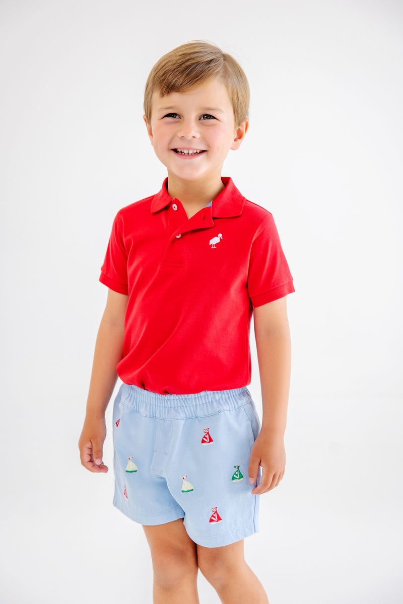 Beale Street Blue with Sailboats Critter Sheffield Shorts
