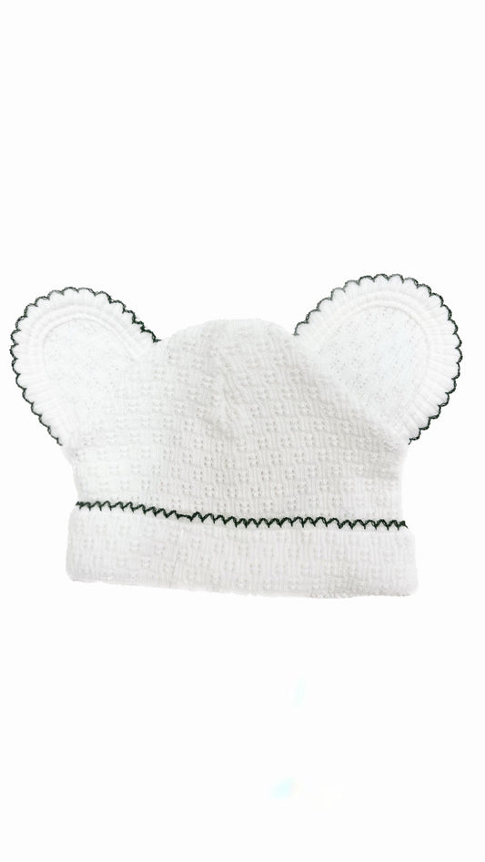 Paty Bear Cap,No Bow,Olive,OS