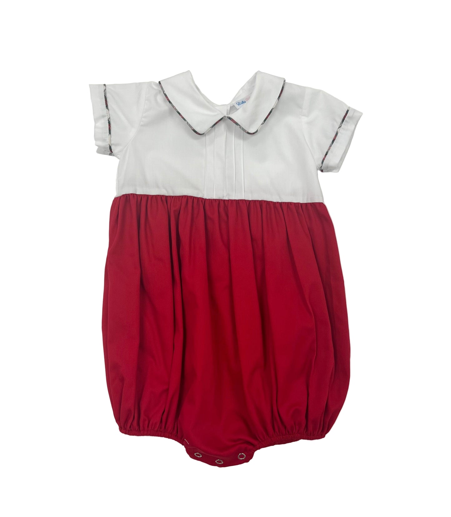 Red Boy Bubble W/ White Collar