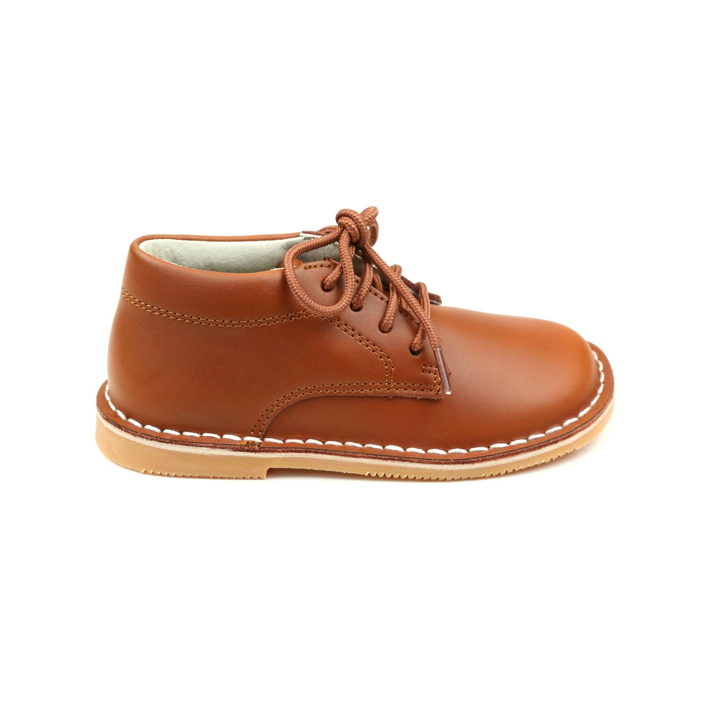 Unisex Leather Lace-up Shoe- Chestnut