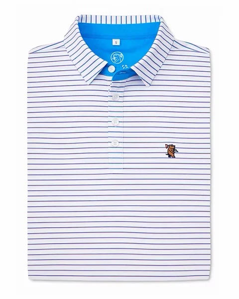 YOUTH CADDIE RANGE POLO PINK/BLUE