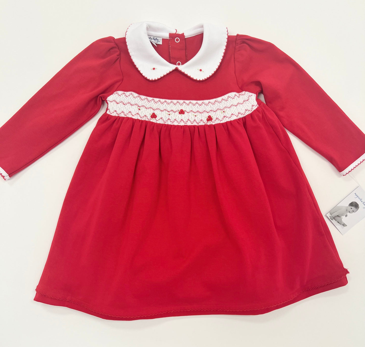 Clara&Colton Smocked Collared L/S Dress Set