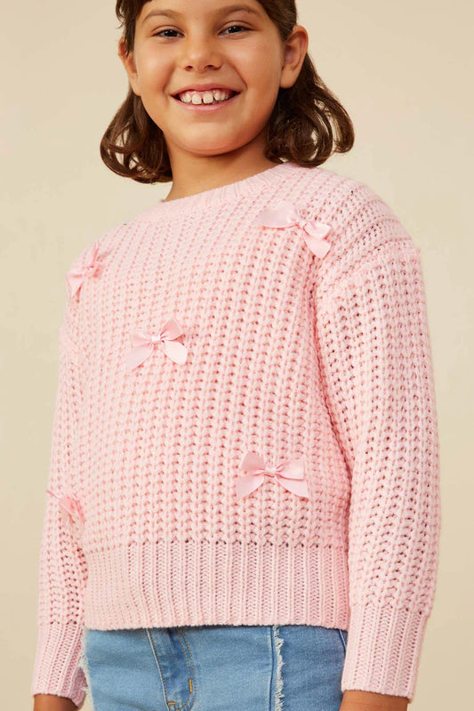 Pink Bow Sweater Pullover