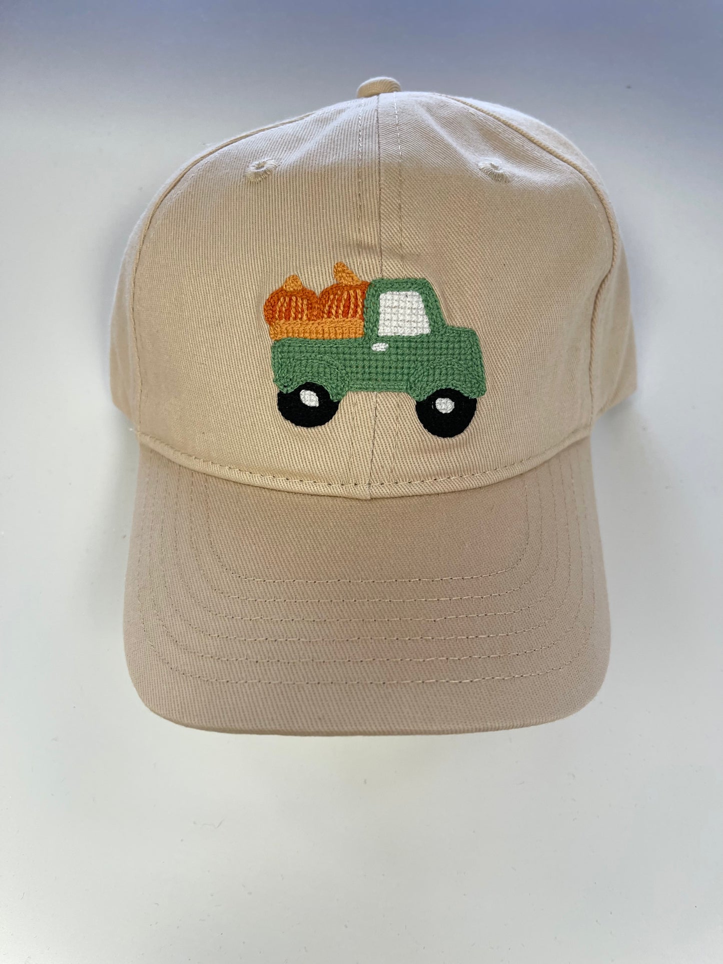 Embroidered Pumpkin Pickup Truck