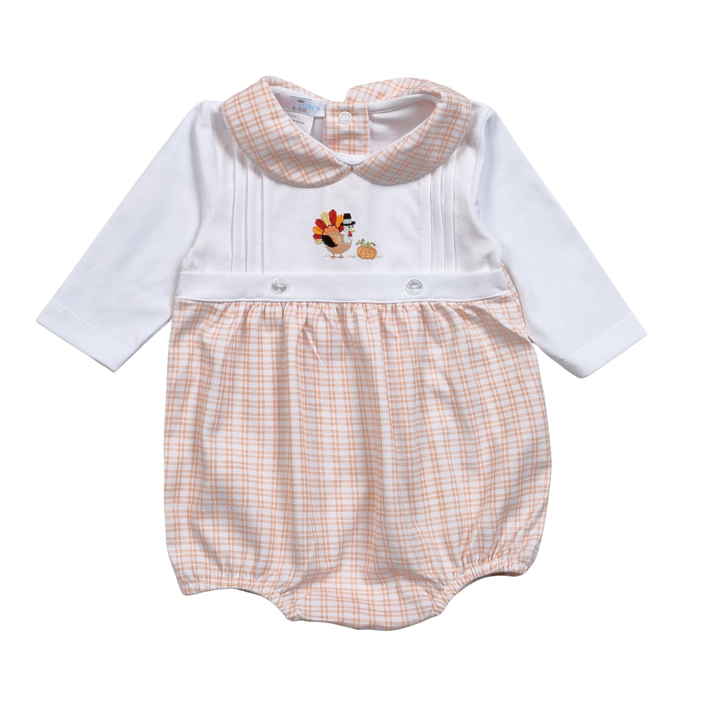 Turkey Day Hand Embroidered Pima Bubble