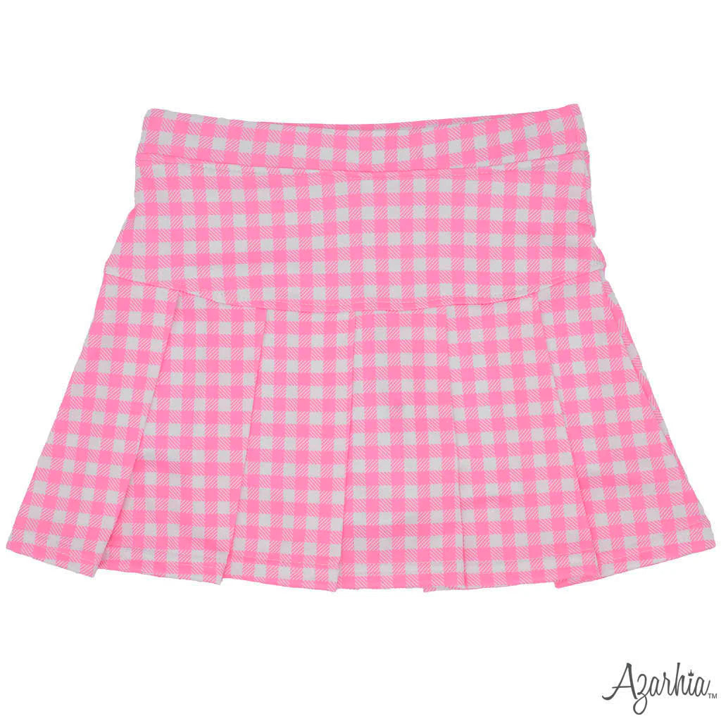 Tennis Skort in New Pink Gingham