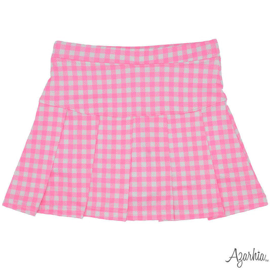 Tennis Skort in New Pink Gingham