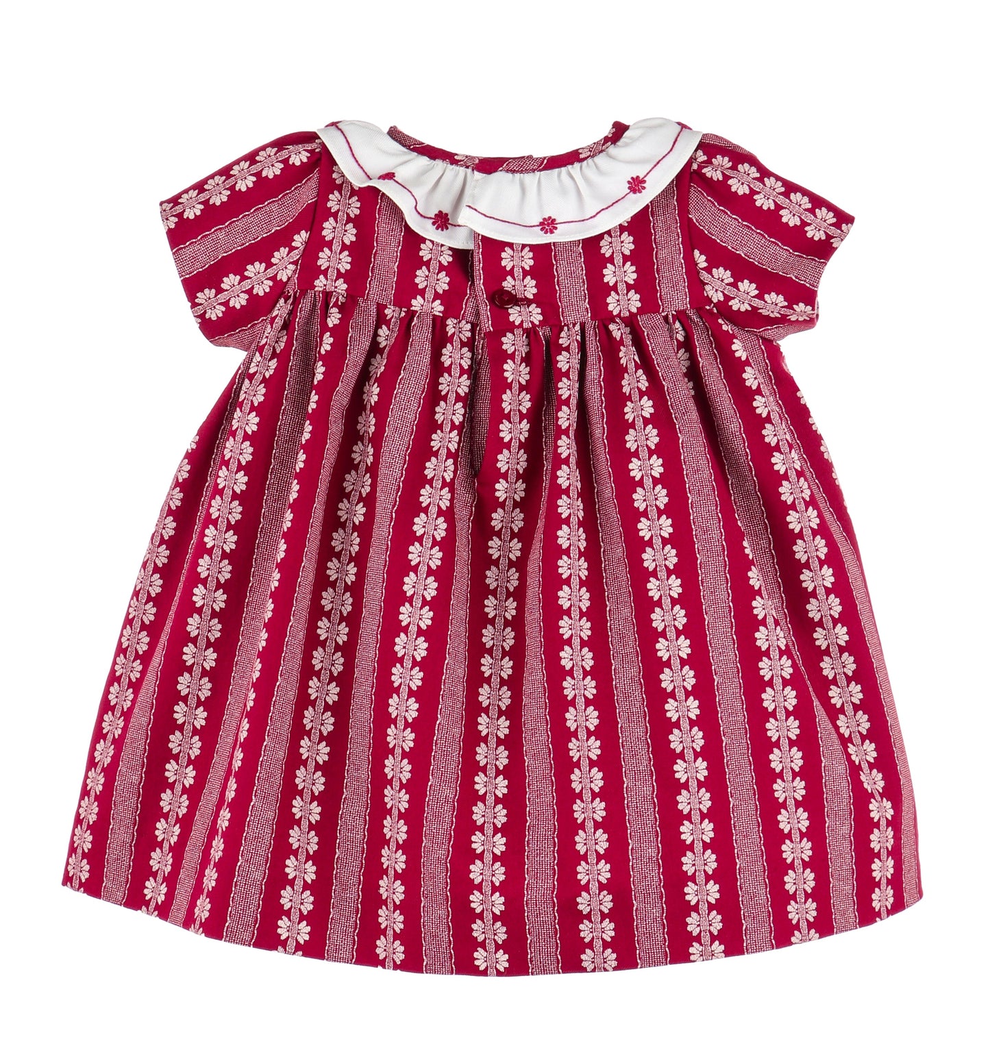 Tiny Trimmings Dress-Burgundy