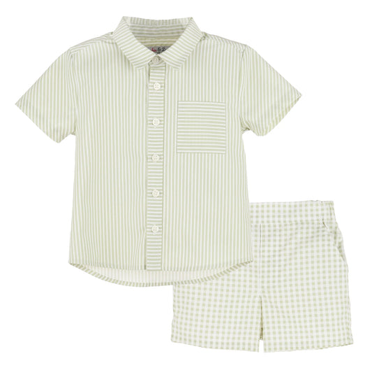 Fresh Check Boy Short Set