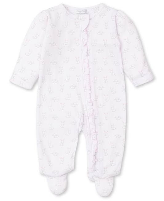 Kissy Kissy- Pink Bunny Footie with Zipper