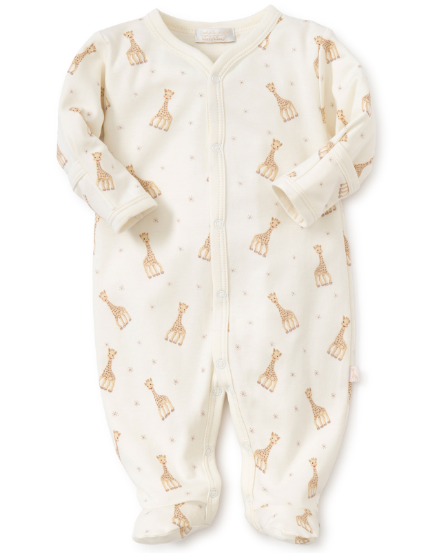sophie la girafe print footie
