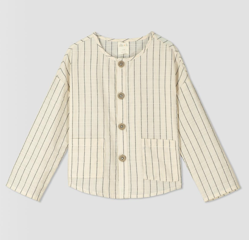 Locryn Top-Ivory Stripe
