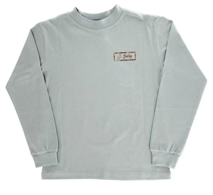 L/S Logo Tee-Duck/Sage