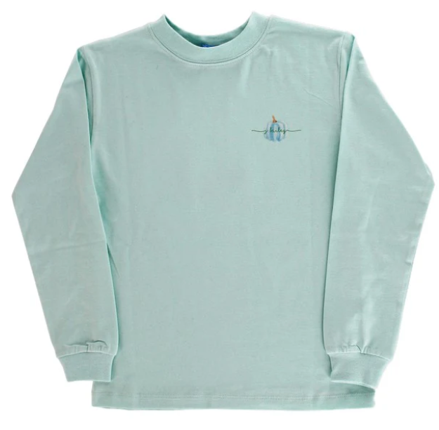 LS Girls Logo Tee Blue Pumpkin/Seagrass