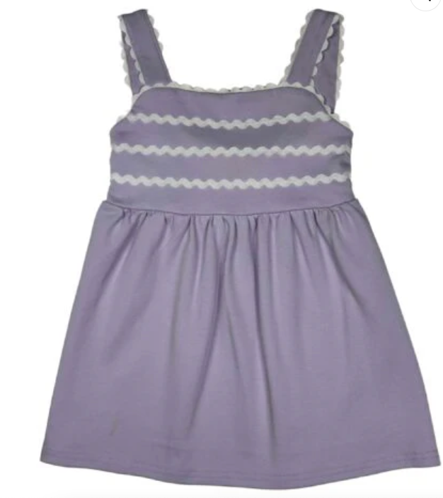 Reese Ric Rac Dress- Lavender