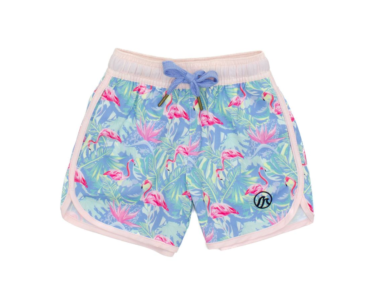 Retro Shordees Swim Floral Flamingo