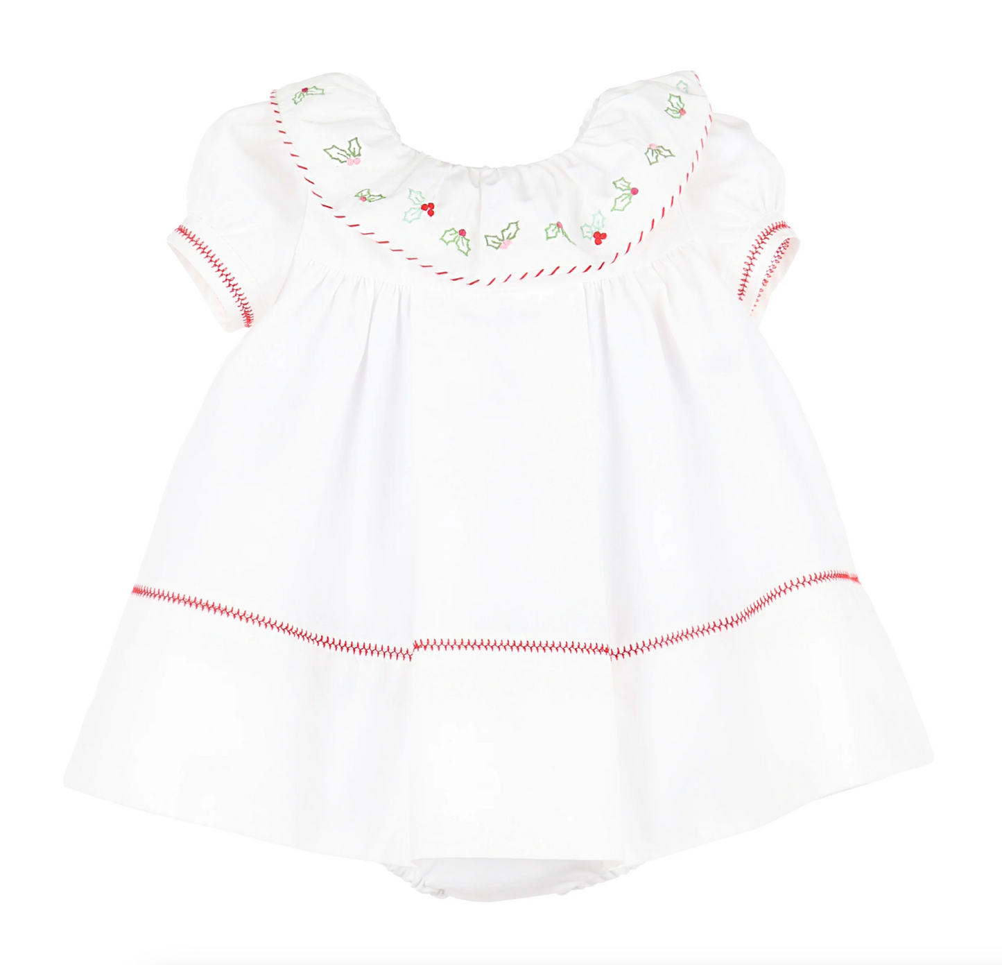 Merrymaker Ruffle Dress-White