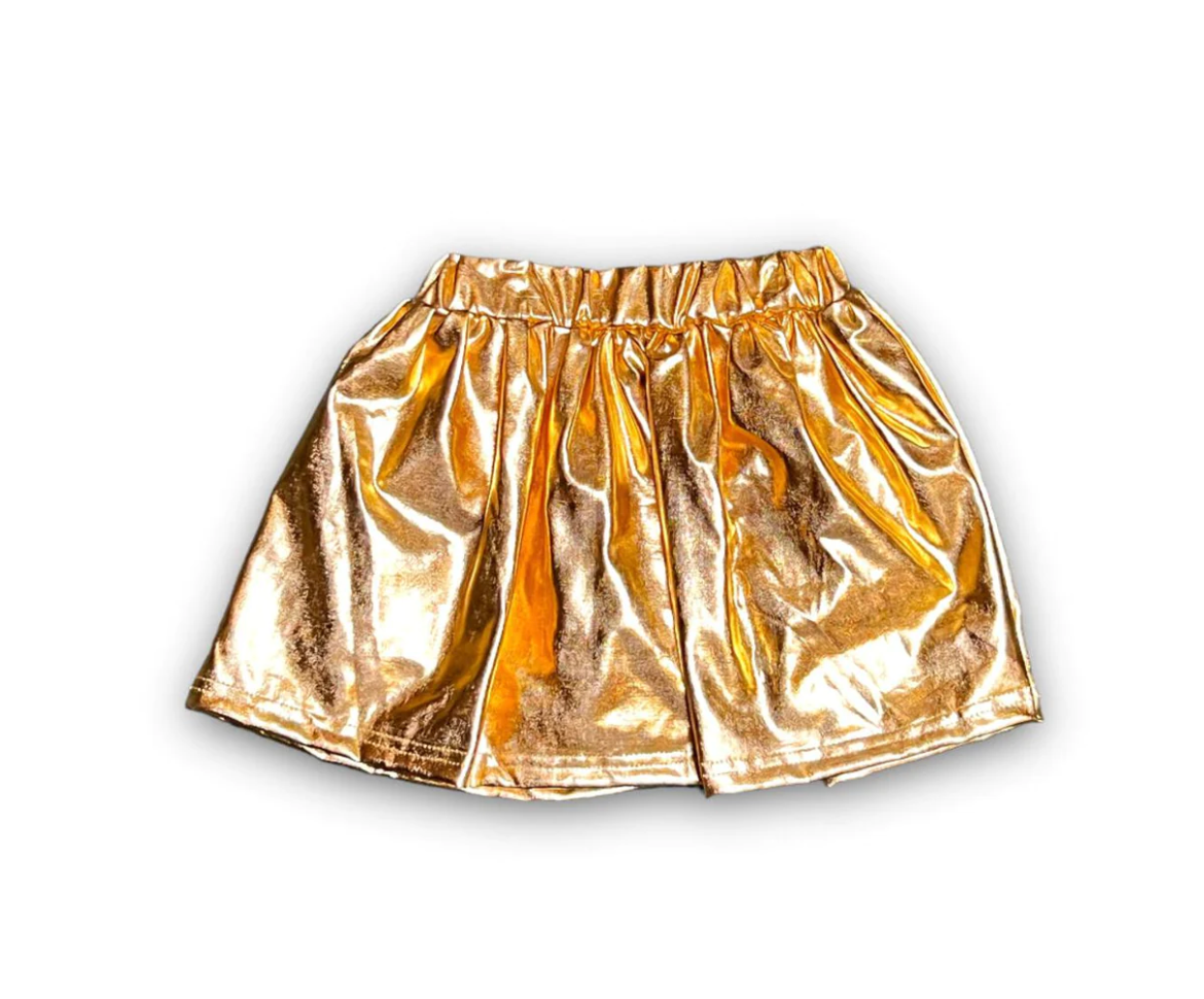 Gold Metallic Skort