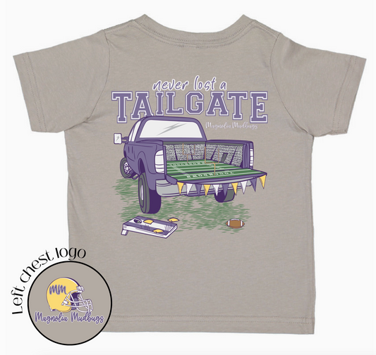 Never Lost a Tailgate Tee-Purple/Gold