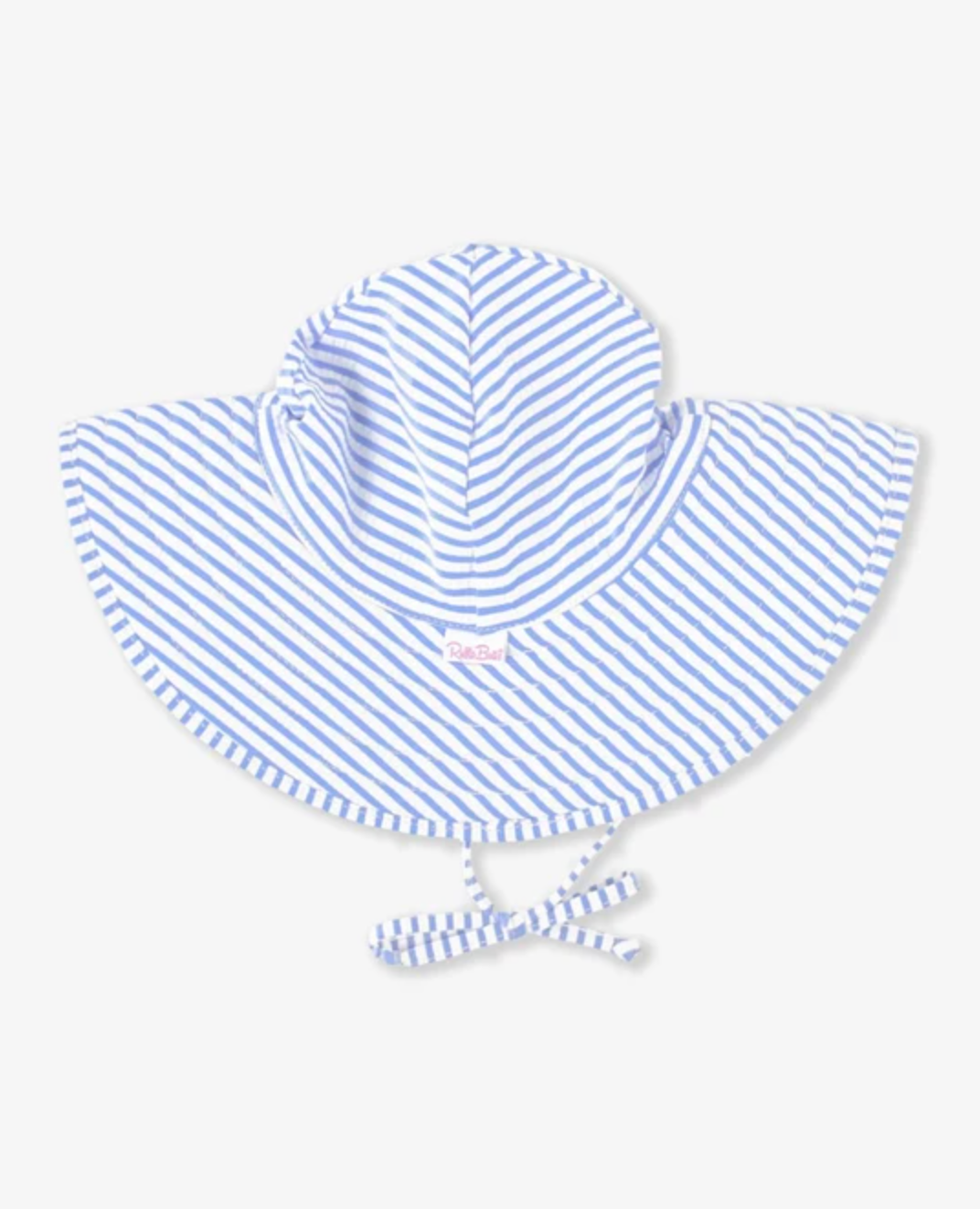 Blue Seersucker Swim Hat