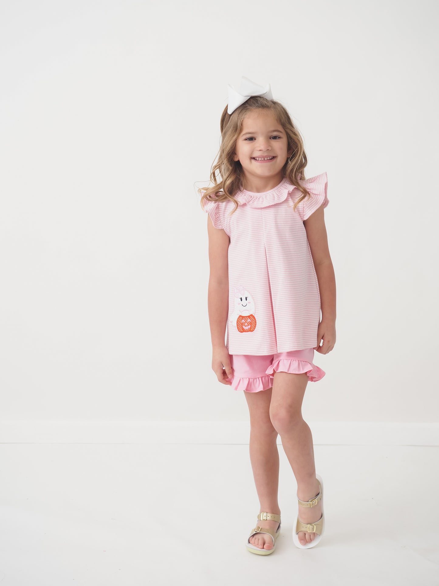 Ghost and Ghouls Girls Penny Pleat Short Set