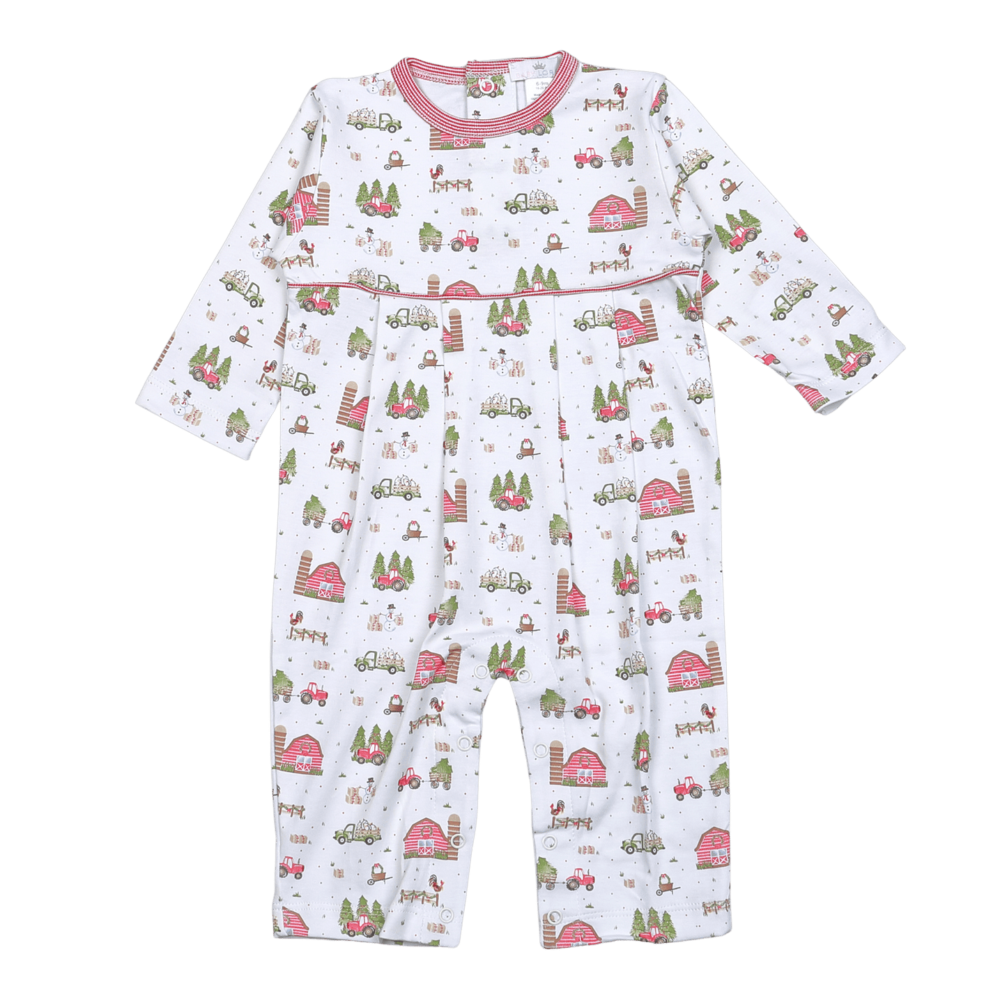Christmas in the Farm Pima Romper