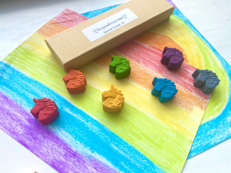 Unicorn Crayons Gift Box - Gifts For Kids - Children's Toys - Christmas Gifts - Easter Gifts
