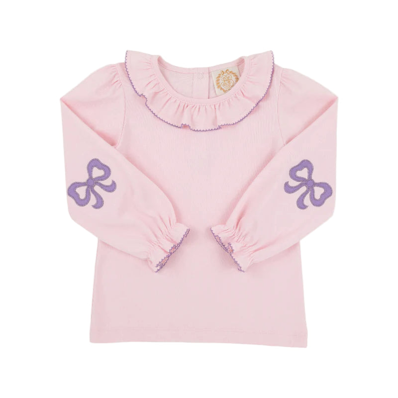 Palm Beach Pink Long Sleeve Ramona Ruffle Shirt
