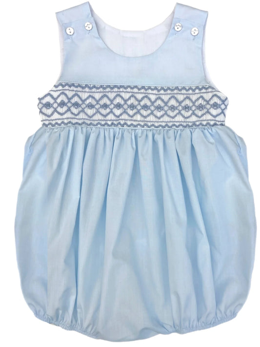 Lulu Bebe Smocked Boy Bubblle Sleeveless Gathered