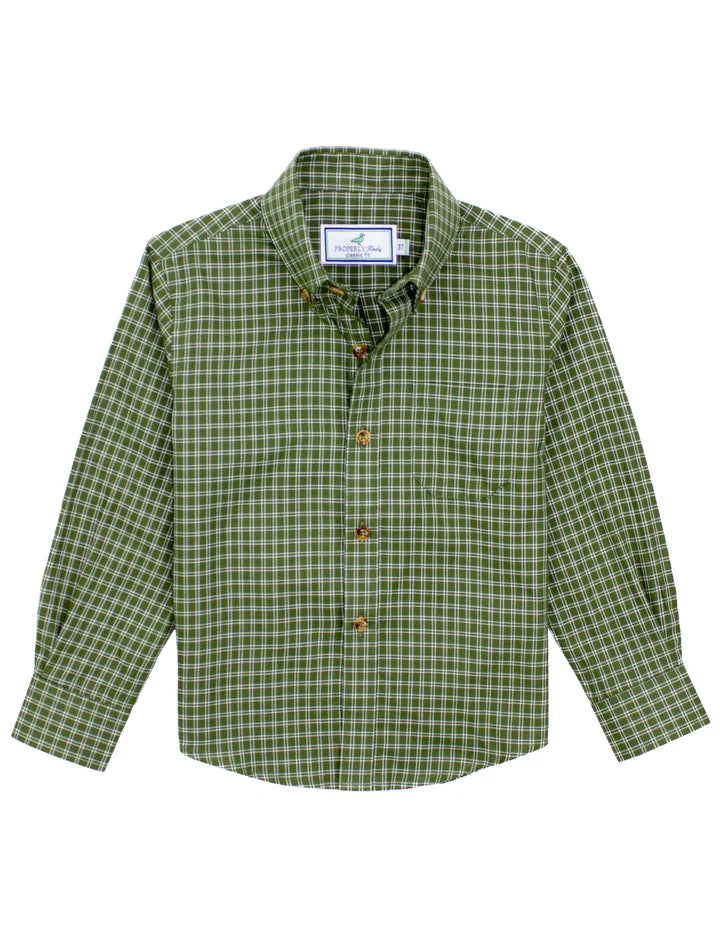 Boys Woodland Sportshirt - Cypress Needle