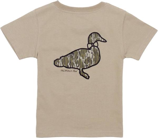 Boys Mossy Oak Duck Logo SS Sand
