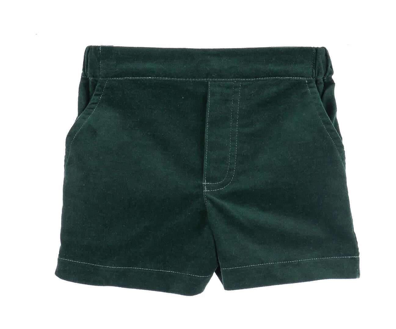 Holly Jolly Velvet Short Boy Set, Green