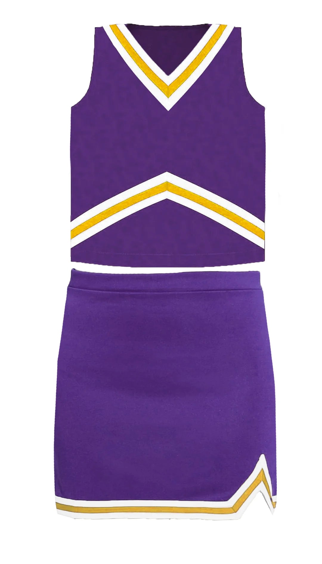 Shimmer Cheer Suit in Purple & Gold Game Day
