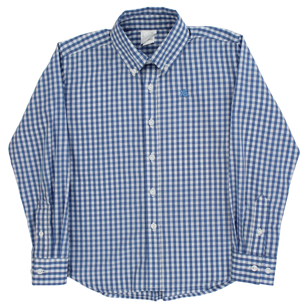 Button Down Shirt Lt Blue Check