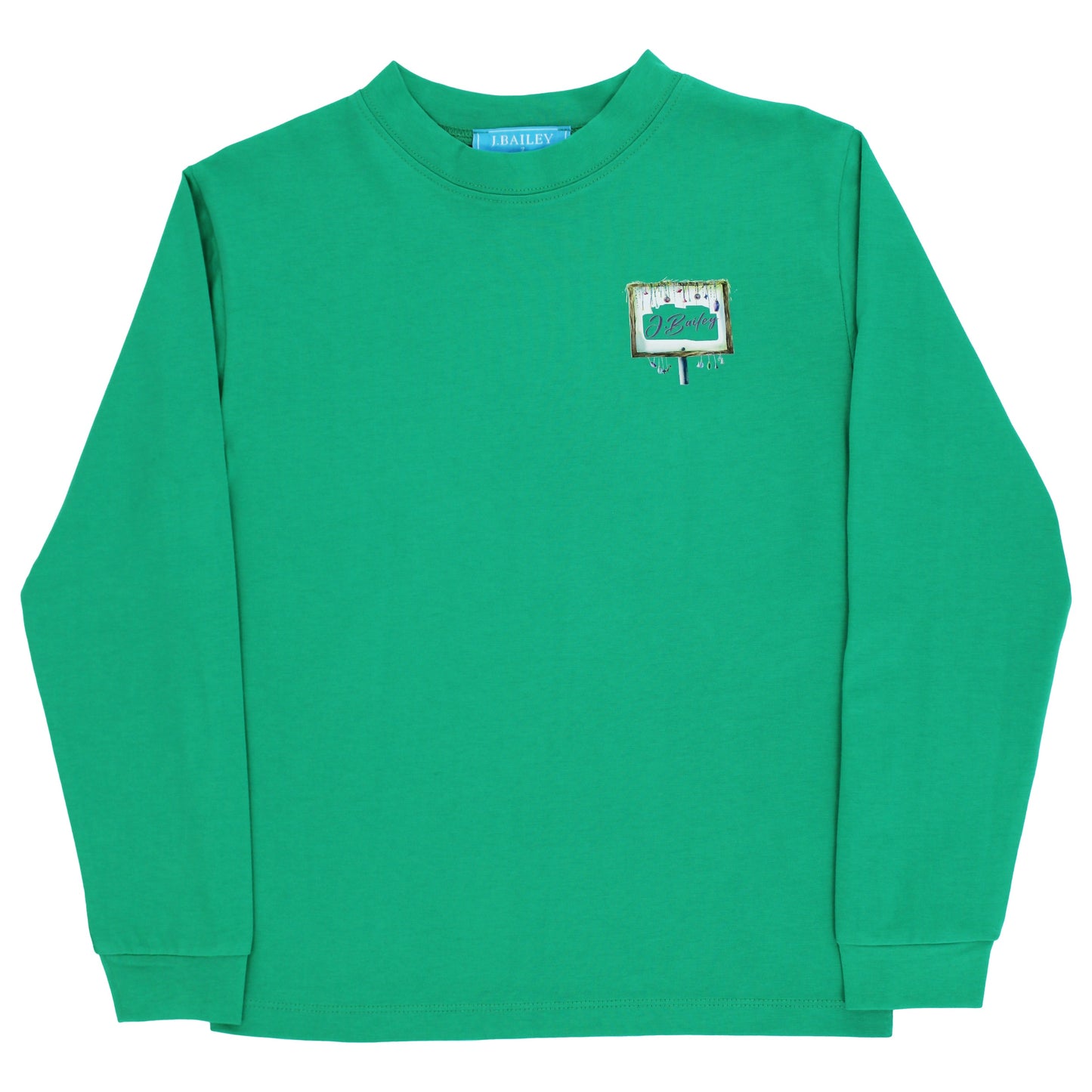 L/S LOGO TEE-MARDI GRAS/KELLY