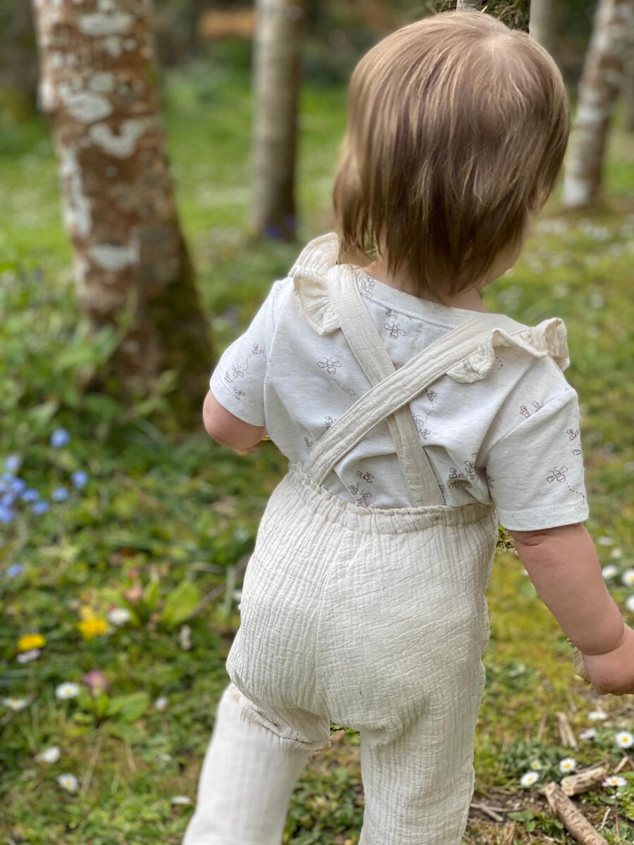 IA GAUZE OVERALLS Cream