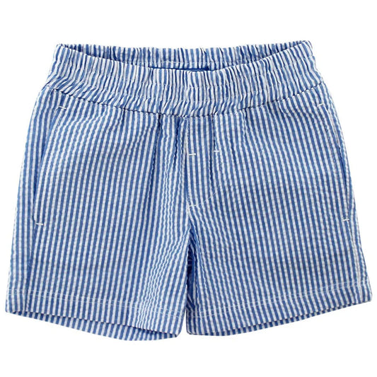 Seersucker Stripe Pull on Shorts