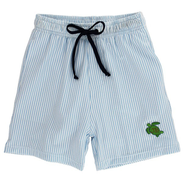 Board Short Blue Stripe Seerucker