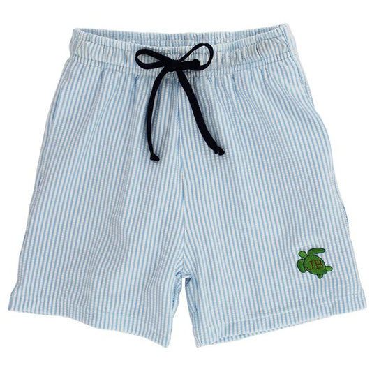 Board Short Blue Stripe Seerucker