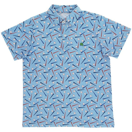 Baseball on Blue Sport Polo