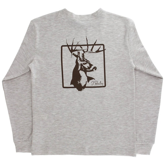Bailey Boys L/S Deer on Oatmeal Tee