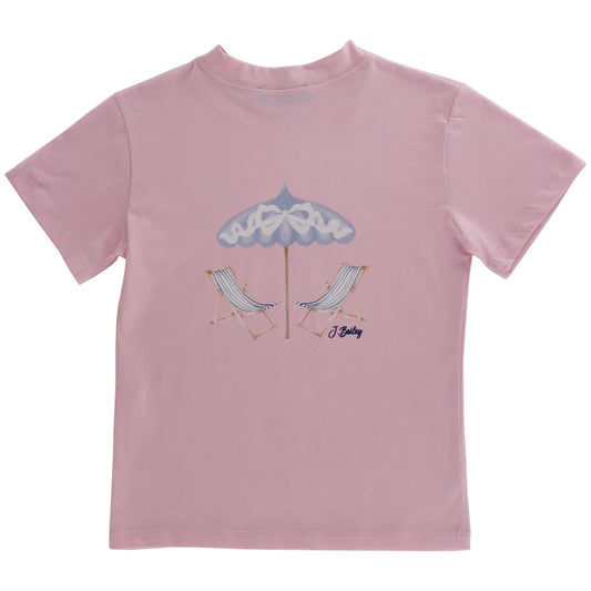 Girls Logo Tee - Beach Chairs on Sorbet