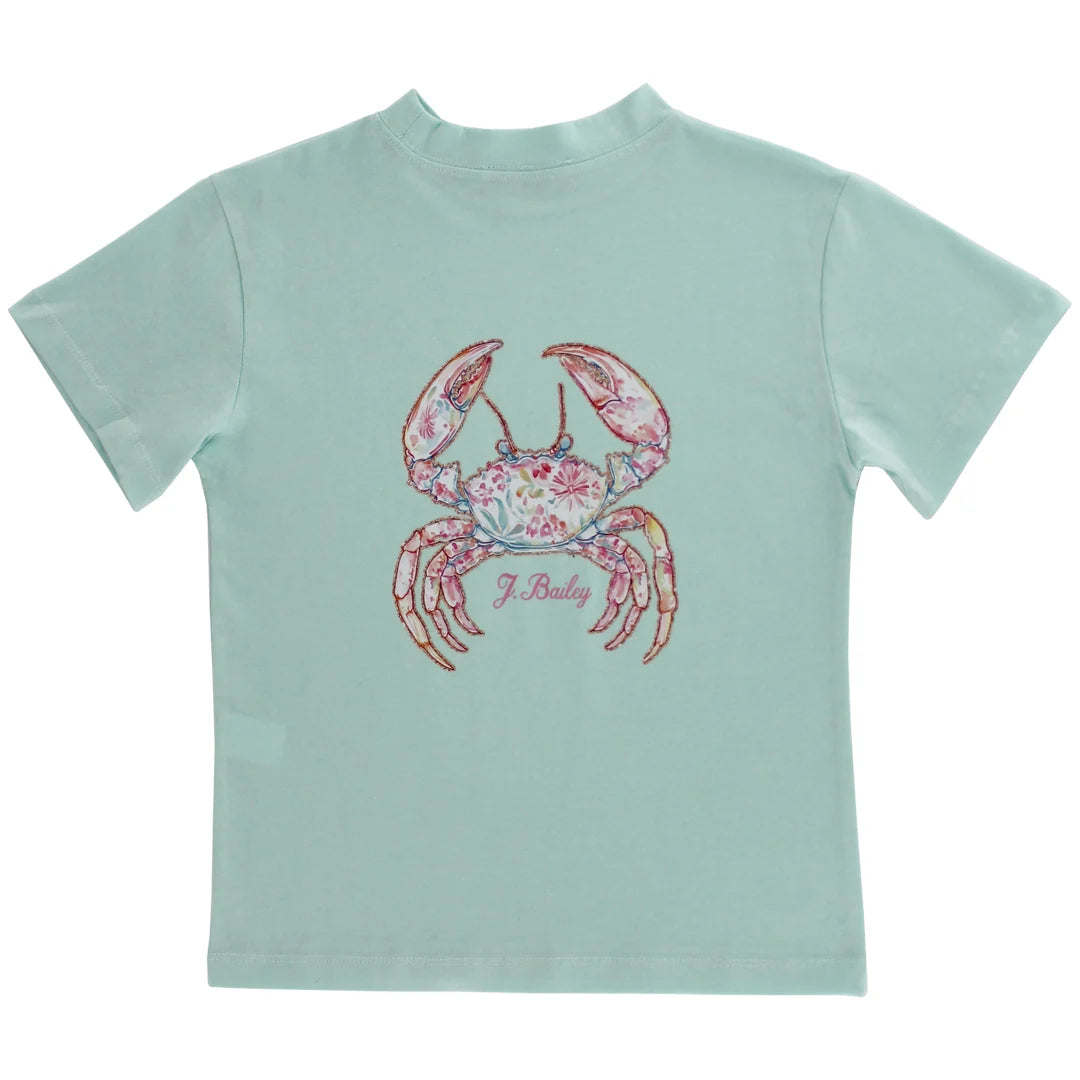 Girls Logo Tee - Crab on Seaglass