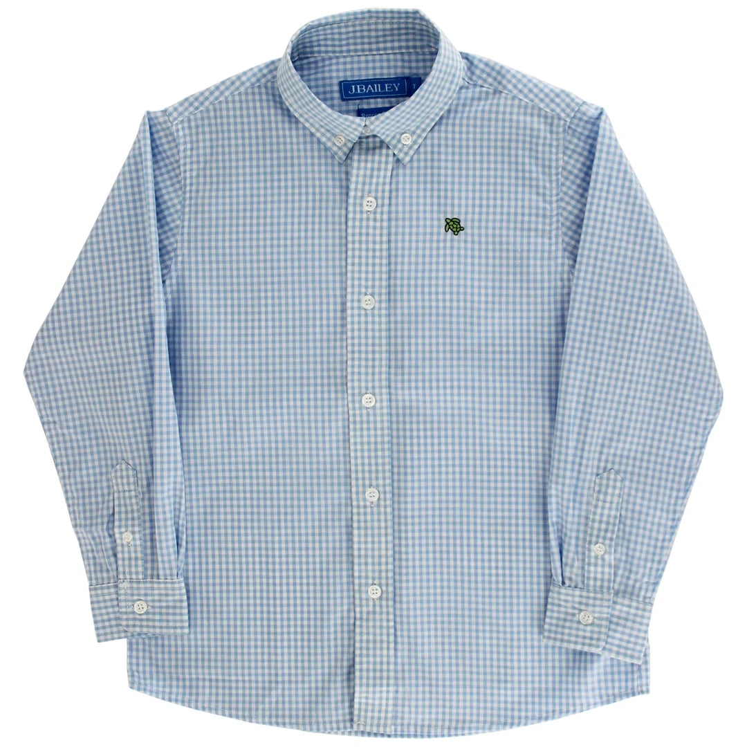 Button Down Shirt Lt Blue Check