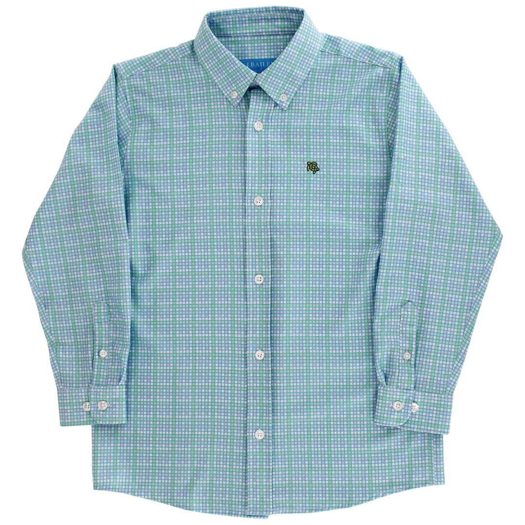 Performance Roscoe Button Down Shirt - Peacock