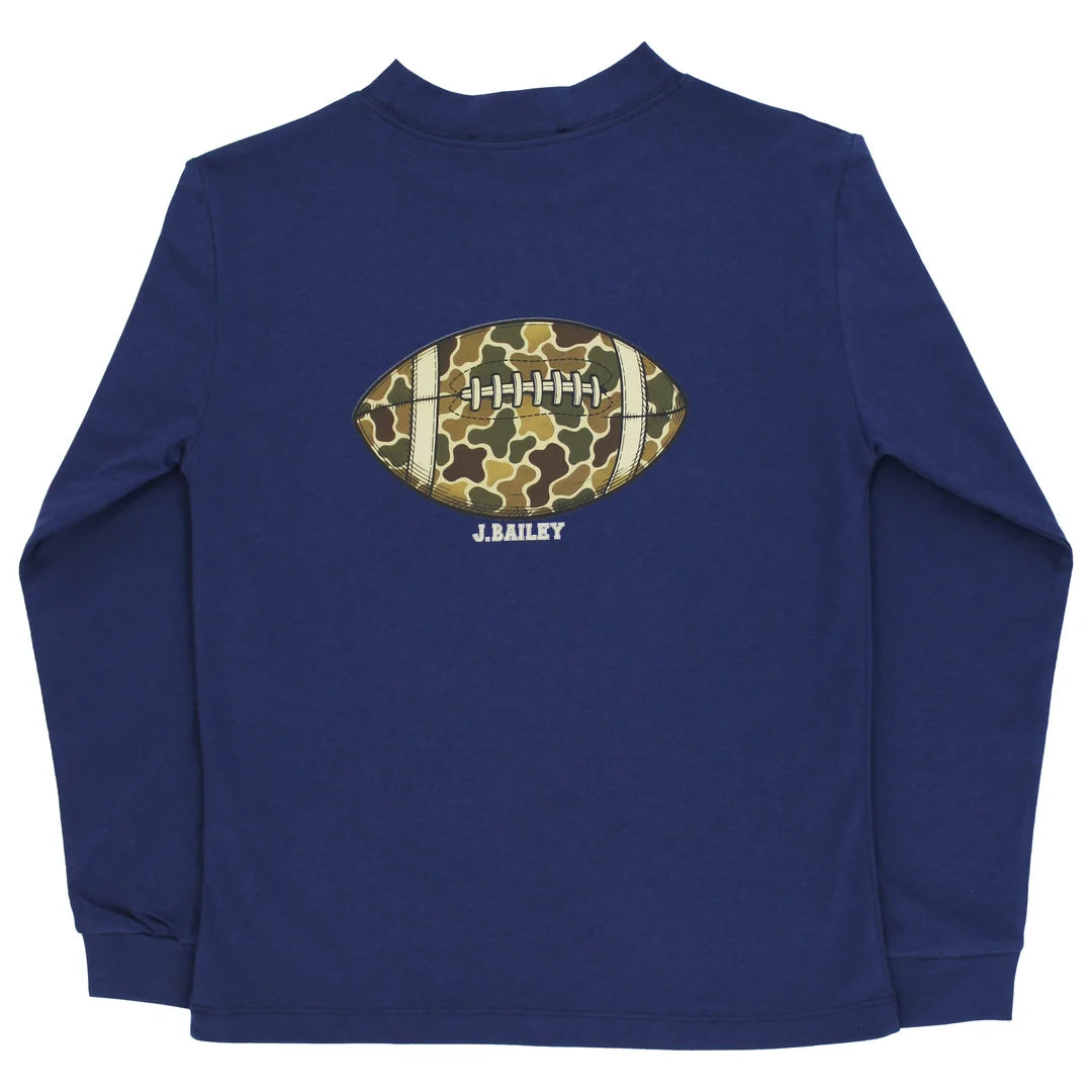Long Sleeve Logo Tee - Football/Navy