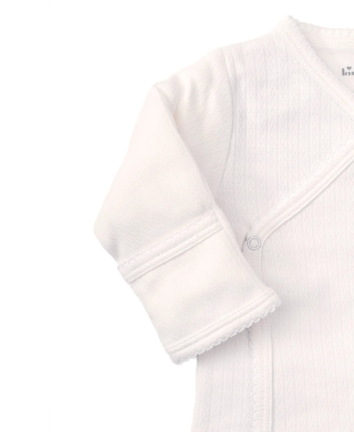 White Pointelle Cross Tee/Pant Set